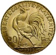 B17. Francja, 20 franków 1913, Kogut, st 1