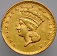 B11. USA,  Dolar 1856, Liberty, st 3+