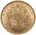 B95. Austria, 10 koron 1911, Franz Josef, st 2+