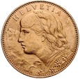 C63. Szwajcaria, 10 franków 1912, Heidi, st 2+