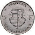 A191. Wegry, 5 forintów 1947, Kossuth, st 2