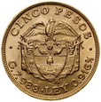 B1. Kolumbia, 5 pesos 1922, Bolivar st 2+