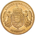B73. Węgry, 10 koron 1905, Franz Josef, st 2