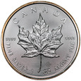 D144. Kanada, 5 dolarów 2018, Liść klonowy, uncja srebro, patyna