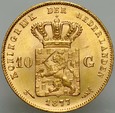 B2. Holandia, 10 guldenów 1877, Wilhelm st 1-