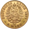 Niemcy, 5 marek 1877, Wuerttemberg, st 2, KOPIA!!!