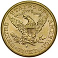 D84. USA, 5 dolarów 1887 S, Liberty, st 2