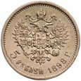 D16. Rosja, 5 rubli 1898 AG, Niki II, st 3-2