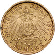 B20. Niemcy, 20 marek 1899, Hamburg, st 3+