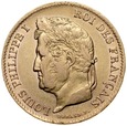 B47. Francja, 40 franków 1834 A, Ludwik Filip, st 3+