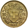 D8. Szwajcaria, 20 franków 1922, Heidi, st 1-
