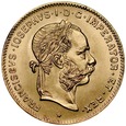 B21. Austria, 10 franków, 4 Florenów 1892, Franz Josef, st 1, NB