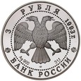 C355. Rosja, 3 Rubel 1993, Rosja Francja st L