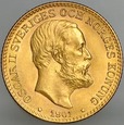 B67. Szwecja, 10 koron 1901, Oskar II, st 1