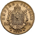 C3. Francja, 20 franków 1862 A, Napoleon III, st 2