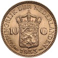E80. Holandia, 10 guldenów 1933, Wilhelmina, st 1