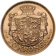 B53. Dania, 20 koron 1916, Christian X, st 2-1