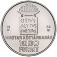 D166. Węgry, 1000 forintów 1994, Atlanta, Pływanie, st 1