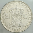 C224. Holandia, 2,5 guldena 1930, Wilhelmina, st 3