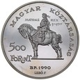 Węgry, 500 forintów 1990, Maciej Korwin&Dwie stolice, st L, 2 szt