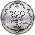 Węgry, 500 forintów 1990, Maciej Korwin&Dwie stolice, st L, 2 szt