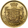B99. Dania, 20 koron 1911, Fryderyk VIII, st 1