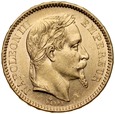 B9. Francja, 20 franków 1863 B, Napoleon III, st 1-