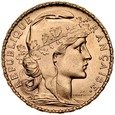 B80. Francja, 20 franków 1912, Kogut, st 2+