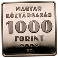 D163. Węgry, 1000 forintów 2008, Puskas Tivadar, st 1