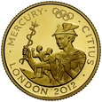 Anglia, Set olimpijski 2012, Elżbieta, st 1, złoto, 1,5 oz
