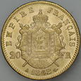 C55. Francja, 20 franków 1862 A, Napoleon III, st 2