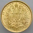 B80. Austria, 20 koron 1893, Franz Josef, st 2