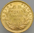 C88. Francja, 20 franków 1858A, Napoleon III, st 2