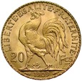B69. Francja, 20 franków 1909, Kogut, st 1
