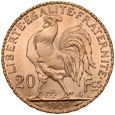 C45. Francja, 20 franków 1909, Kogut, st 1