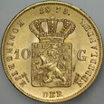D27. Holandia, 10 guldenów 1875, Wilhelm, st 2+