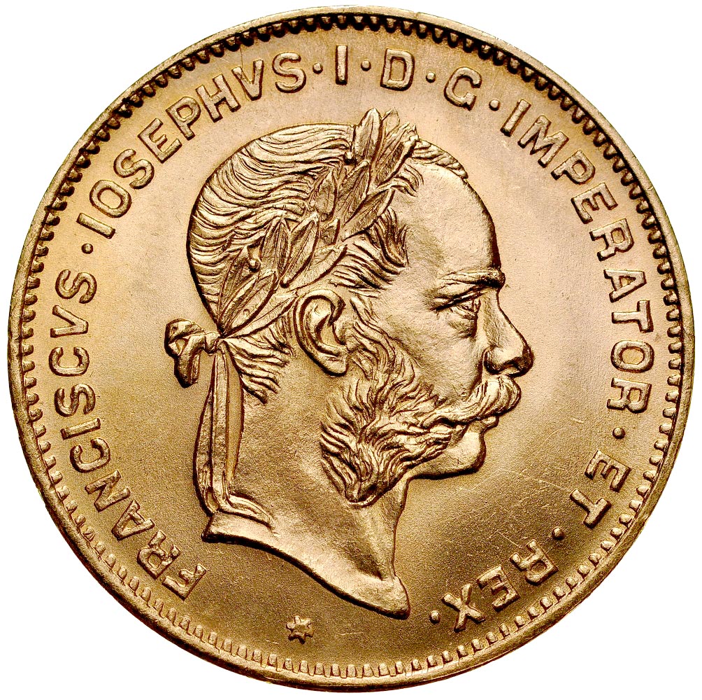 B29. Austria, 10 franków, 4 Florenów 1892, Franz Josef, st 1, NB