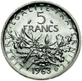 C373. Francja, 5 franków 1963, Republika, st 1-