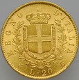 B89. Włochy, 20 lirów 1865, Vittorio Emanuel II, st 1-