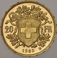 C17. Szwajcaria, 20 franków 1930, Heidi, st 1-