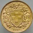 C11. Szwajcaria, 20 franków 1930, Heidi, st 1