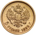 Rosja, 5 rubli 1899 FZ, Niki II, st 2