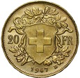 D111. Szwajcaria, 20 franków 1947, Heidi, st 1