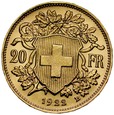 D30. Szwajcaria, 20 franków 1922, Heidi, st 1