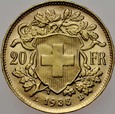 D97. Szwajcaria, 20 franków 1935 B, Heidi, st 1-