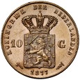 C22. Holandia, 10 guldenów 1877, Wilhelm, st 2