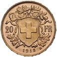 B90. Szwajcaria, 20 franków 1912, Heidi, st 2
