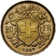 C184. Szwajcaria, 20 franków 1947, Heidi, st 1
