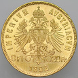 B36. Austria, 20 franków 1892, Franz Josef, st 1, NB