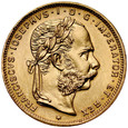 B34. Austria, 20 franków, 8 Florenów 1892, Franz Josef, st 1, NB